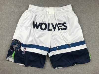 NBA Minnesota Timberwolves just don shorts blanc